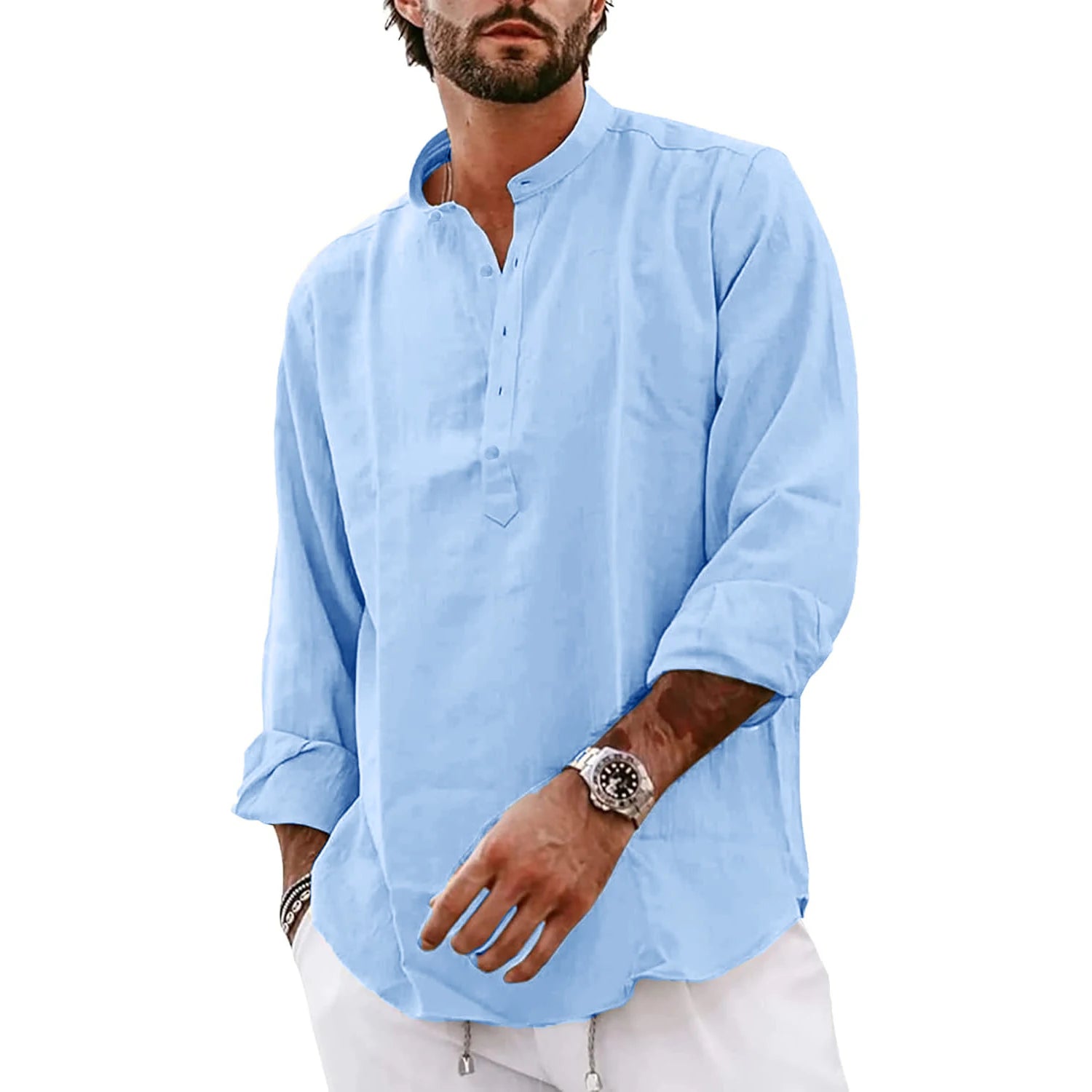 LinenEase Men’s Cotton-Linen Polo