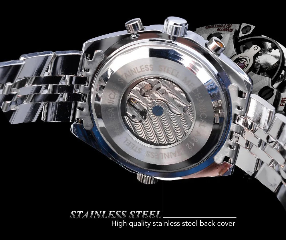 Men's Stainless Steel, with Hollow Design and Large Dial