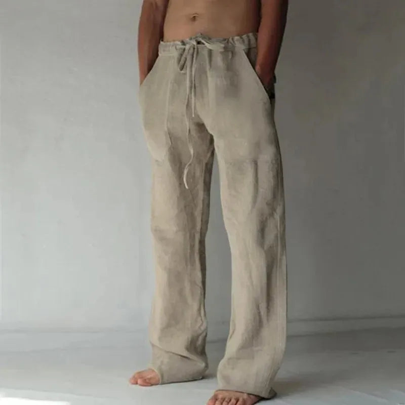 Men's Cotton Linen Long Pants