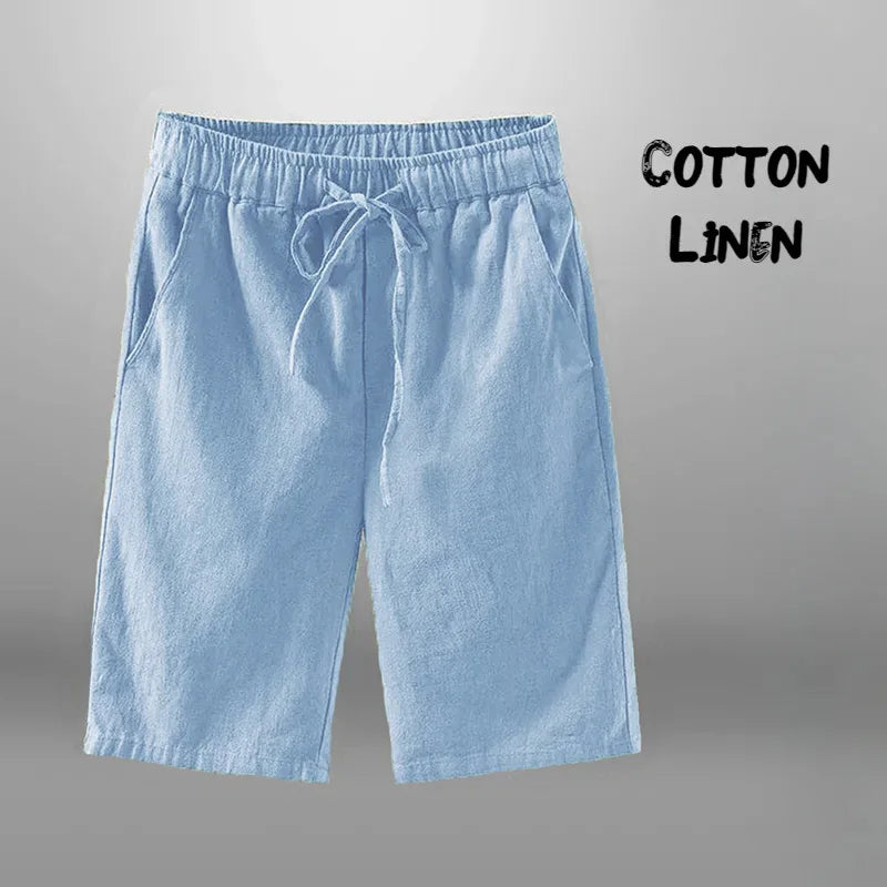 Men Cotton Linen Shorts