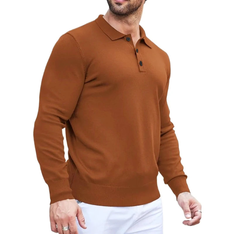AlpineWeave Men’s Collared Sweater