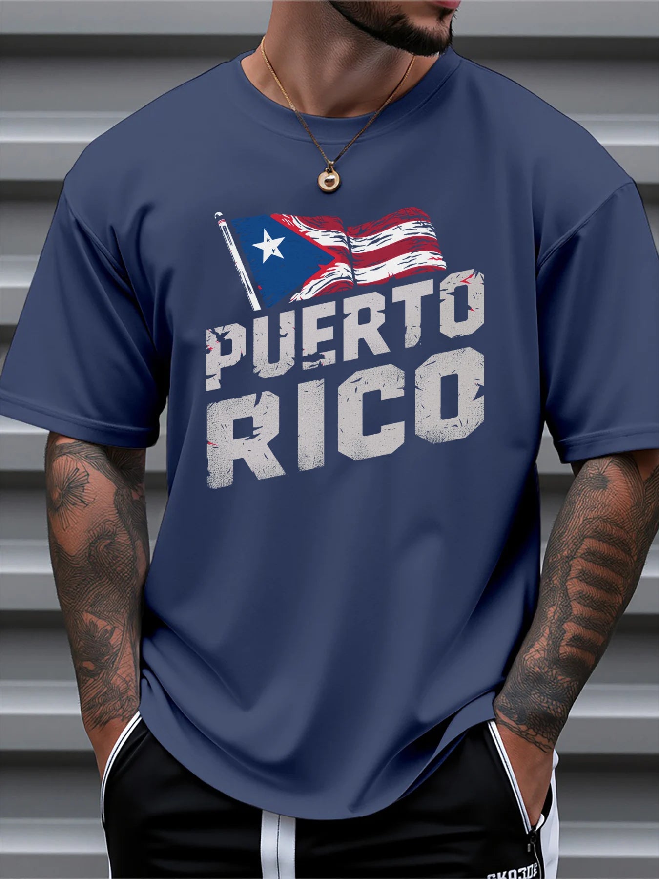 Men's 100% Cotton Summer Puerto Rico T-shirt