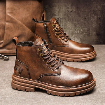 Men's Retro Waterproof Leather Boots