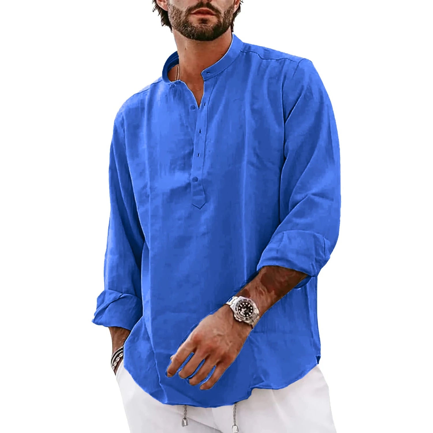 LinenEase Men’s Cotton-Linen Polo
