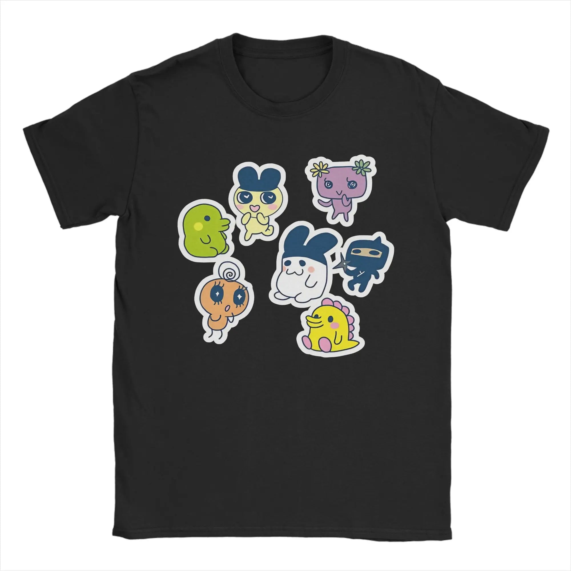 Men Tamagotchi Mametchi Fashion Cotton Tee Shirt Short
