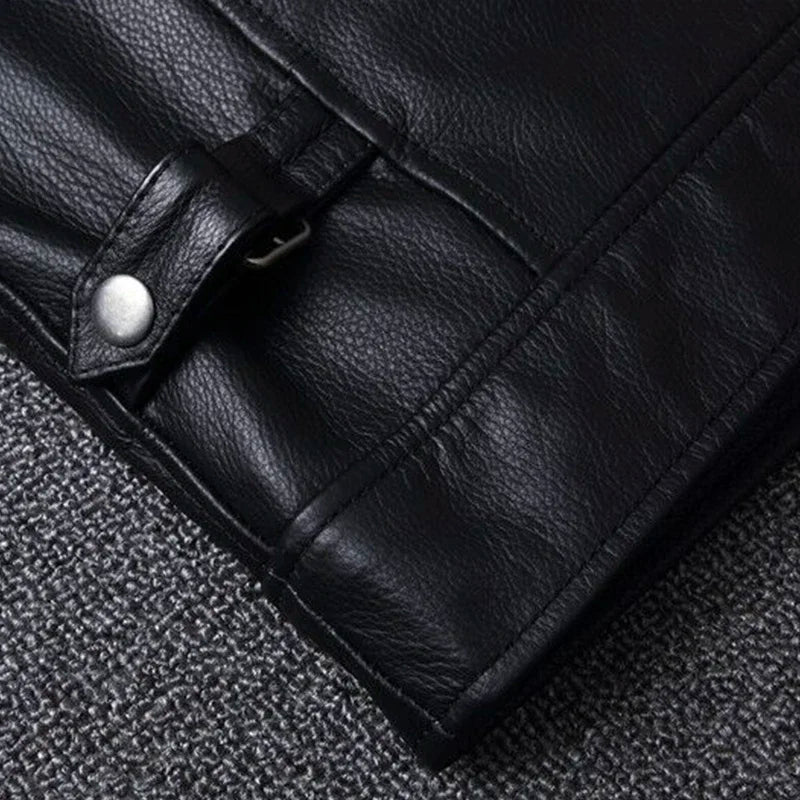 Men's Leather Jacket Natural Men's Genuine Cowhide Jacket Spring and Autumn Casual Black Men's Clothing Asian size S-6XL