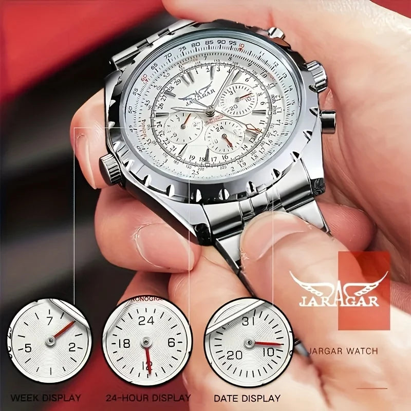 Men's Stainless Steel, with Hollow Design and Large Dial