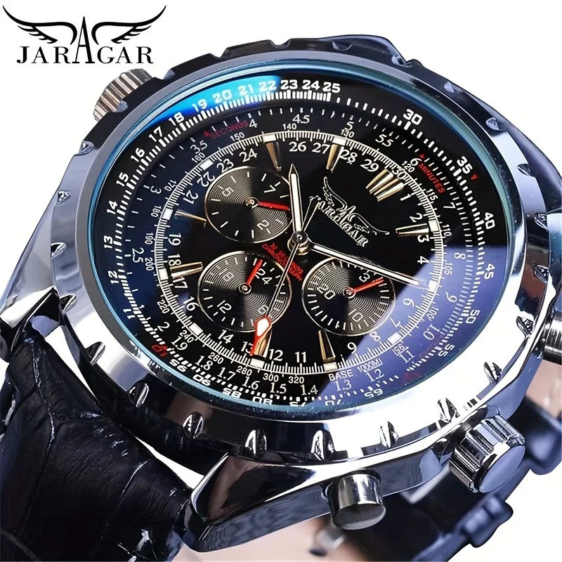 Men's Stainless Steel, with Hollow Design and Large Dial