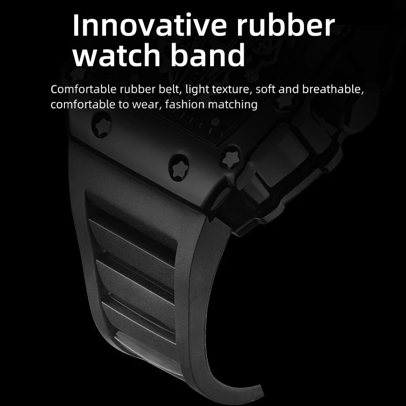 Men's Quartz Waterproof Sport Square Luminous Watch