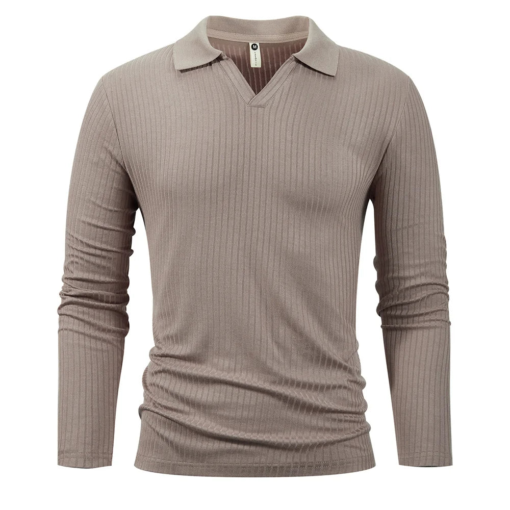 CottonCrest Men’s Collared Sweater