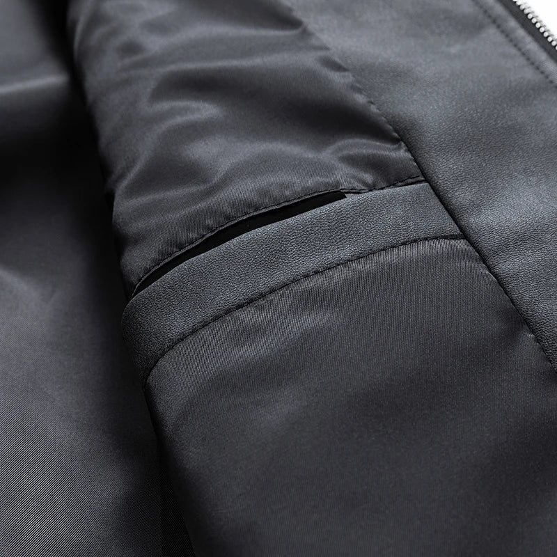 Men Jacket PU Leather 2025 Spring Windbreaker Trench Oversize 6XL 7XL 8XL Plus Size Waterproof Stand Collar Brand Loose Coats