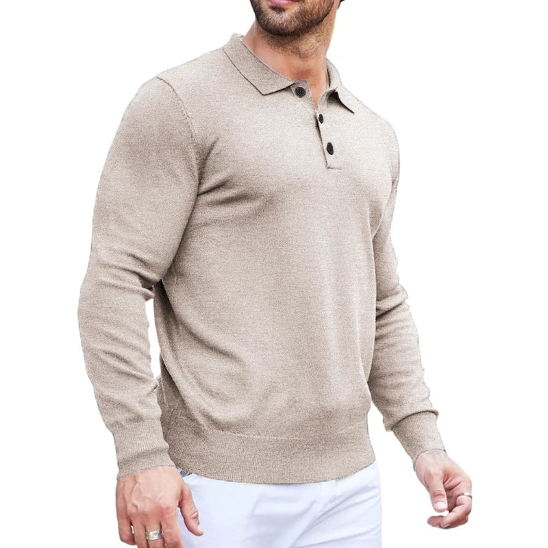 AlpineWeave Men’s Collared Sweater