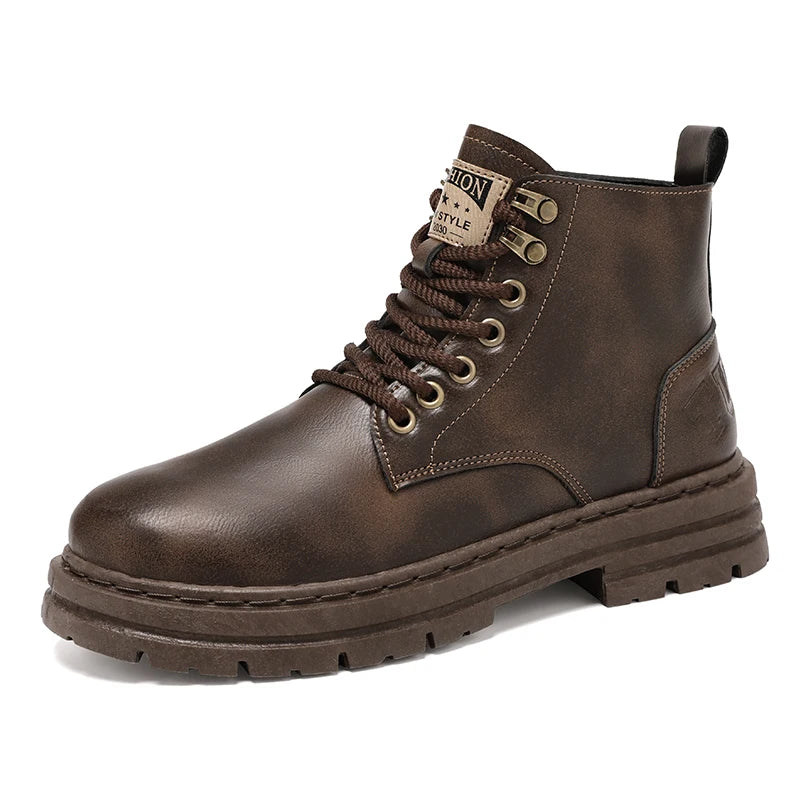 RetroRidge Men's Platform Boots -- 2 strong colors