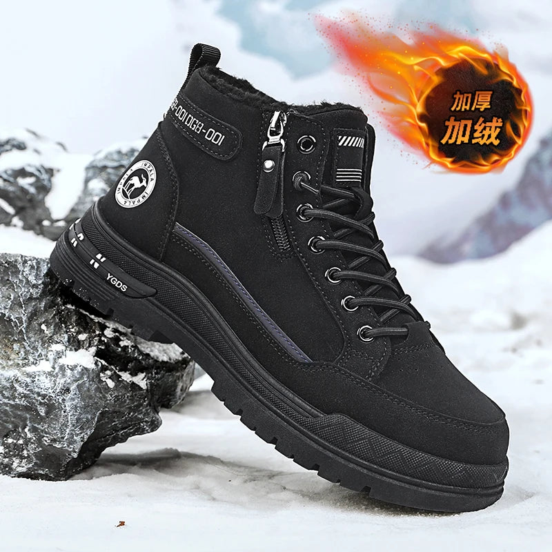 Men's high-top denim boots