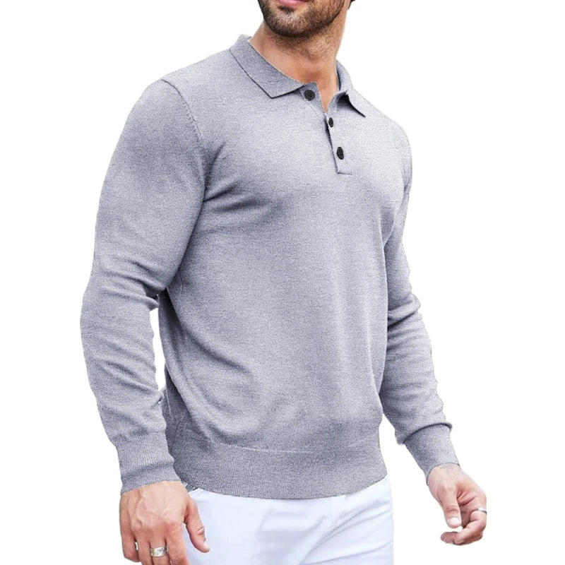AlpineWeave Men’s Collared Sweater
