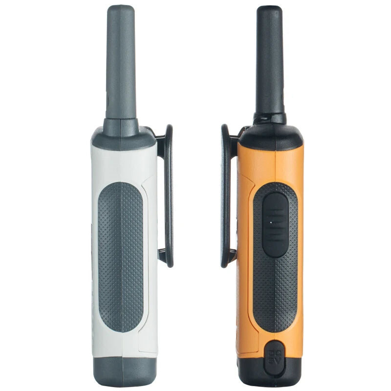 A pair of Motorola TLKR-T50 walkie talkie LCD screens, 8 channels, ideal radio T50 for outdoor exploration with a range of 6KM