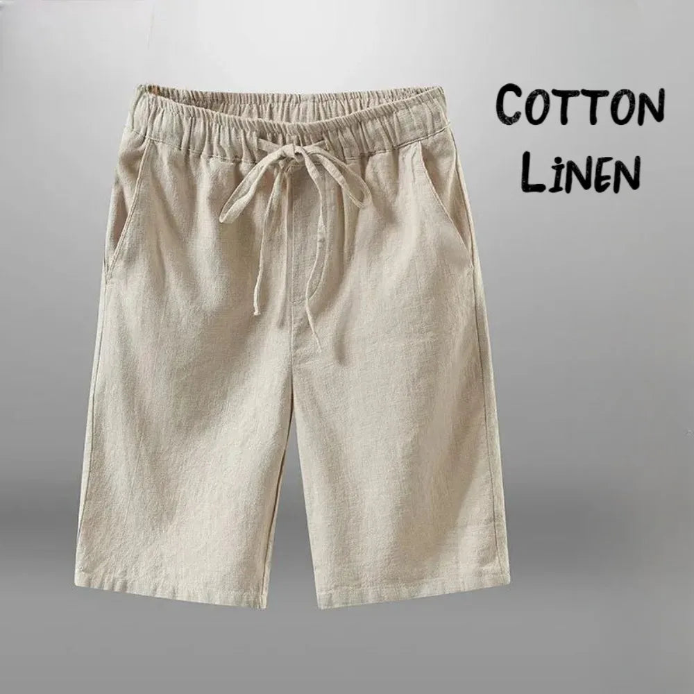 Men Cotton Linen Shorts