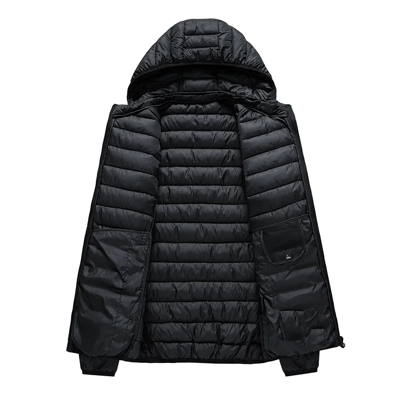 SkyShield Men’s Hooded Puffer Jacket