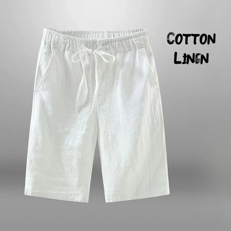 Men Cotton Linen Shorts