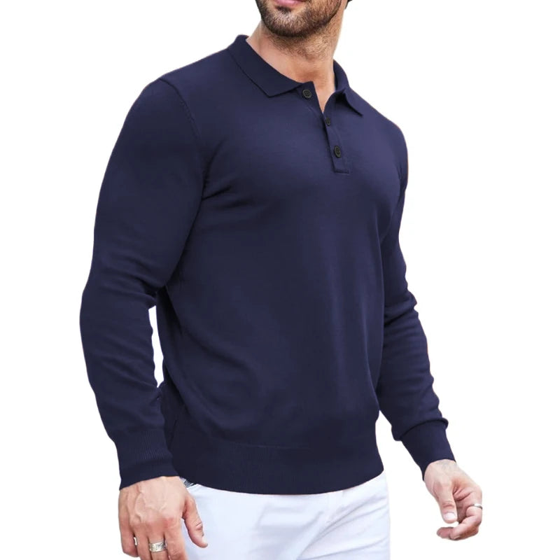 AlpineWeave Men’s Collared Sweater