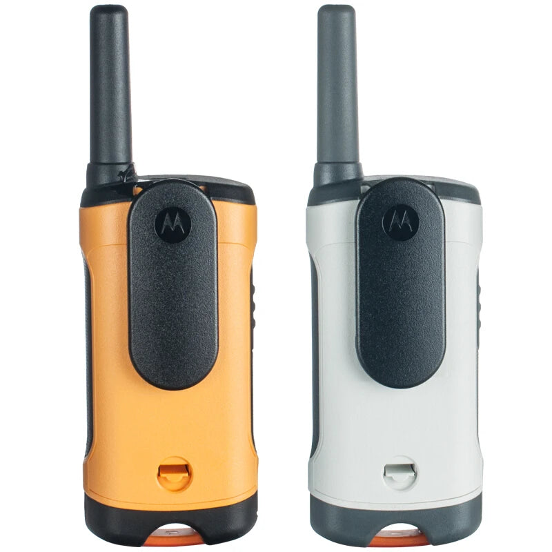 A pair of Motorola TLKR-T50 walkie talkie LCD screens, 8 channels, ideal radio T50 for outdoor exploration with a range of 6KM