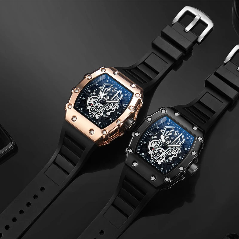 Men's Quartz Waterproof Sport Square Luminous Watch