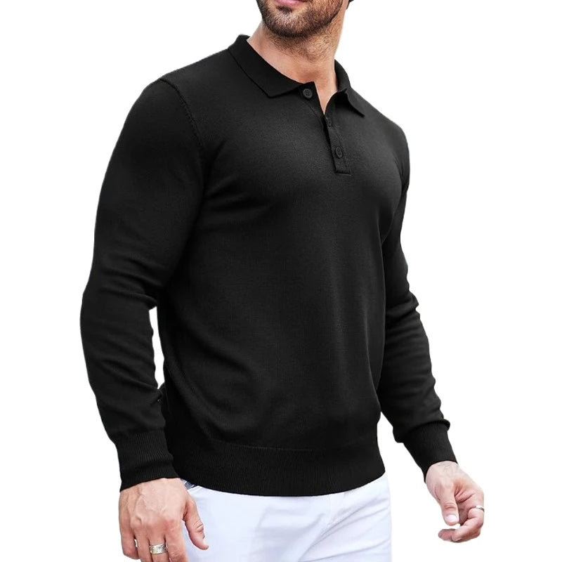 AlpineWeave Men’s Collared Sweater