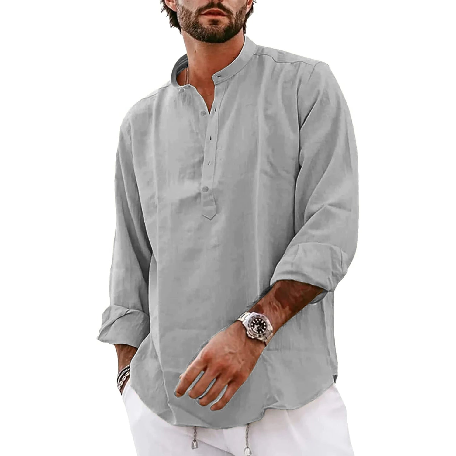LinenEase Men’s Cotton-Linen Polo