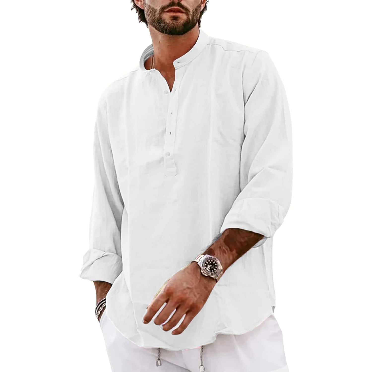 LinenEase Men’s Cotton-Linen Polo