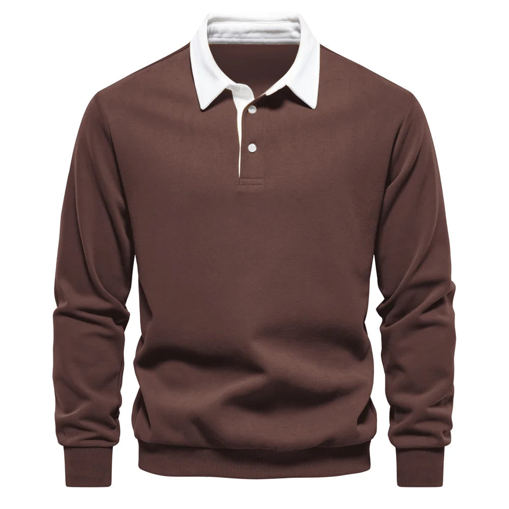 ClassicEdge Men's Long Sleeve Polo Shirt -- many colors
