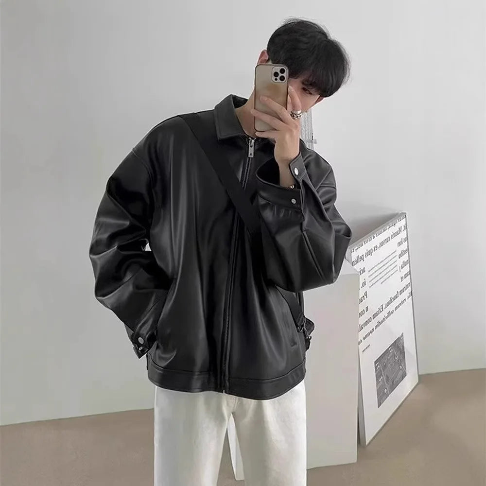 HydroShield Men's Leather Jacket