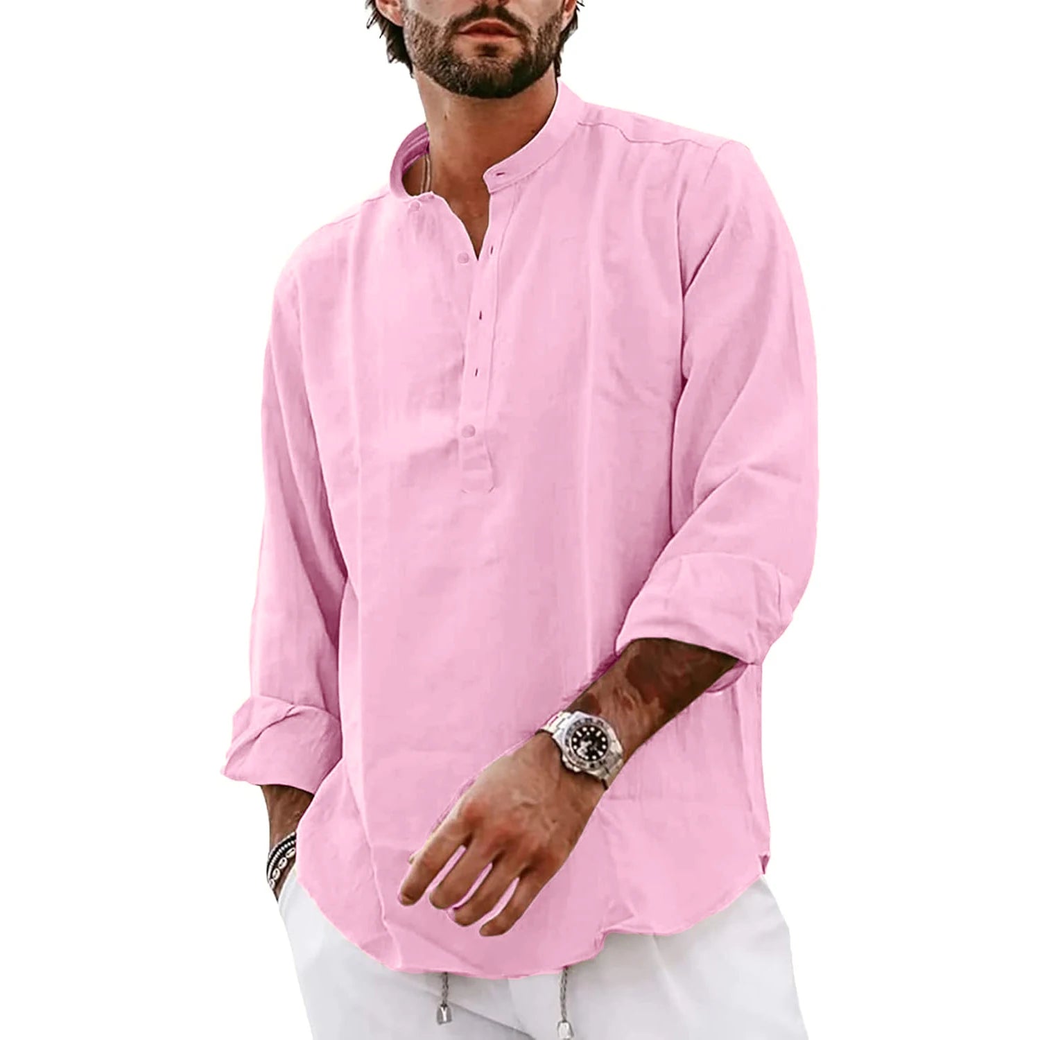 LinenEase Men’s Cotton-Linen Polo