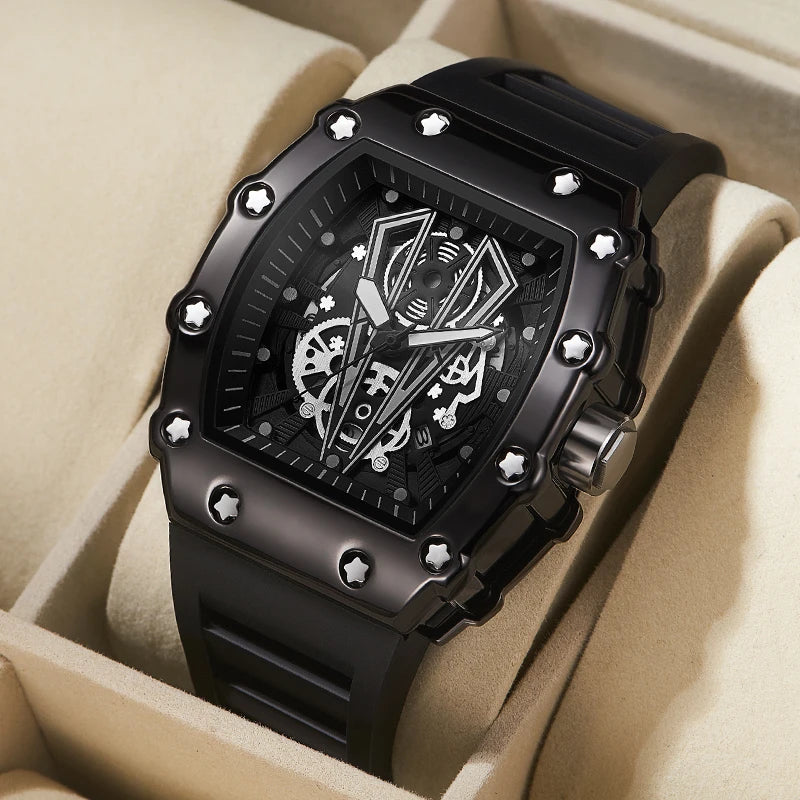 Men's Quartz Waterproof Sport Square Luminous Watch