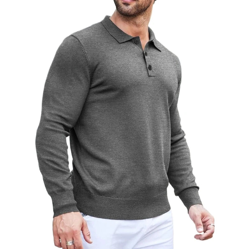 AlpineWeave Men’s Collared Sweater