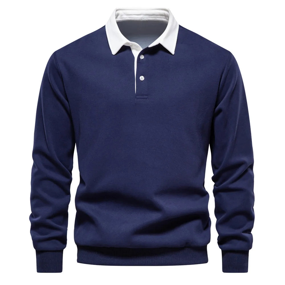 ClassicEdge Men's Long Sleeve Polo Shirt -- many colors
