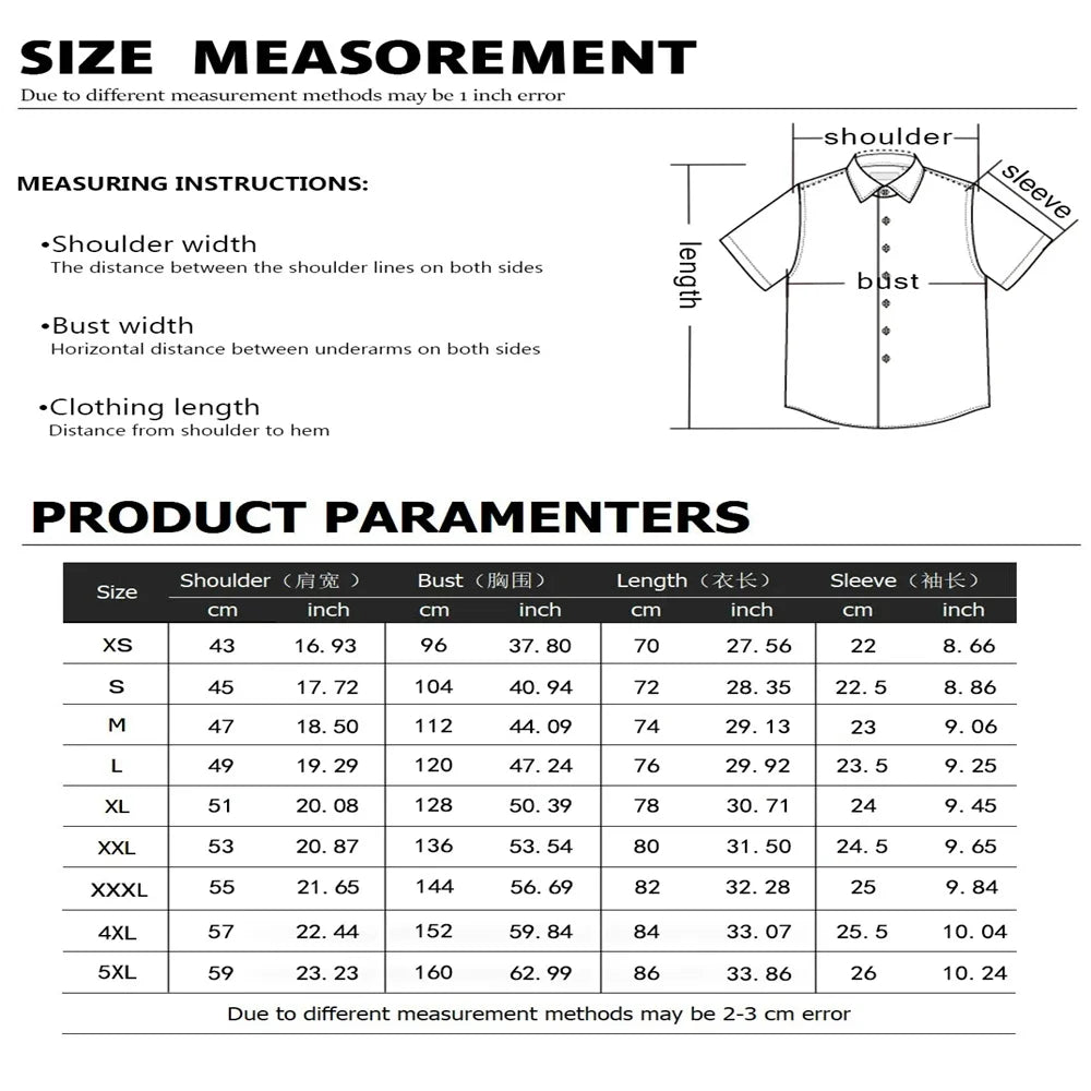 Men's short sleeved shirt