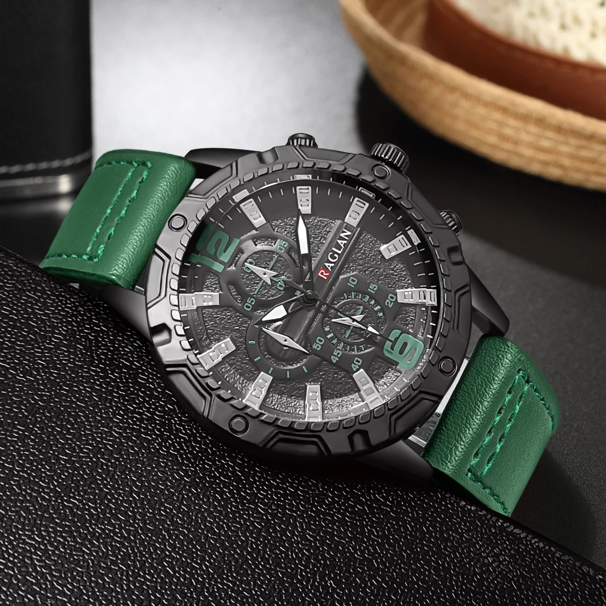 Leather Strap Men's Wristwatch