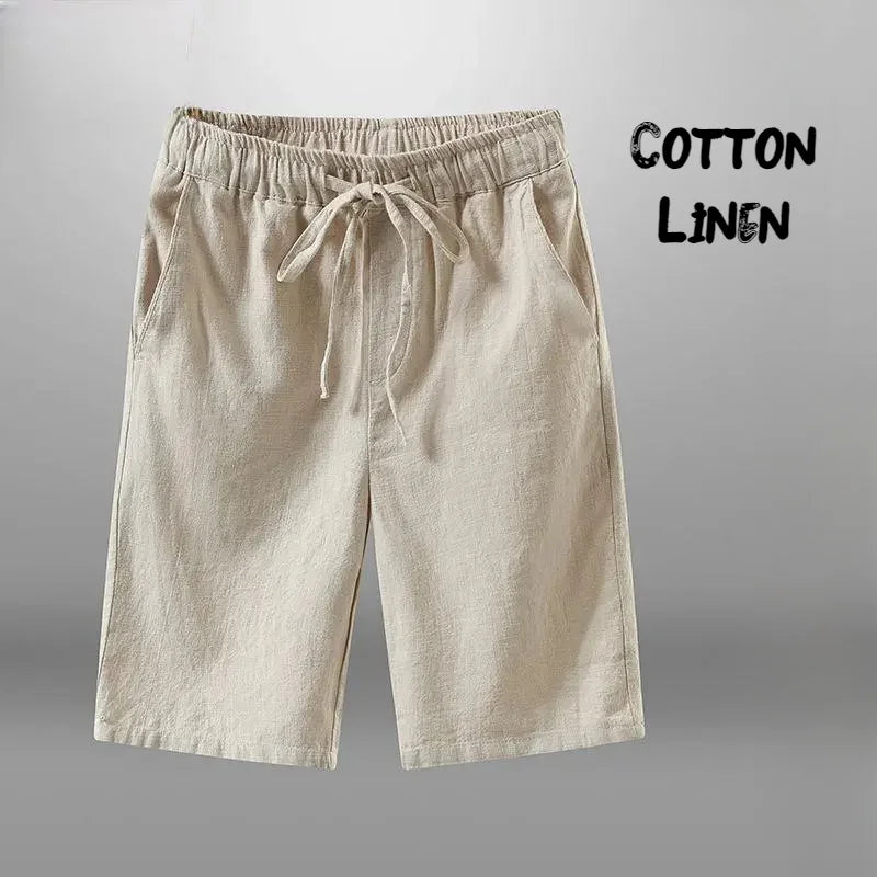 Men Cotton Linen Shorts