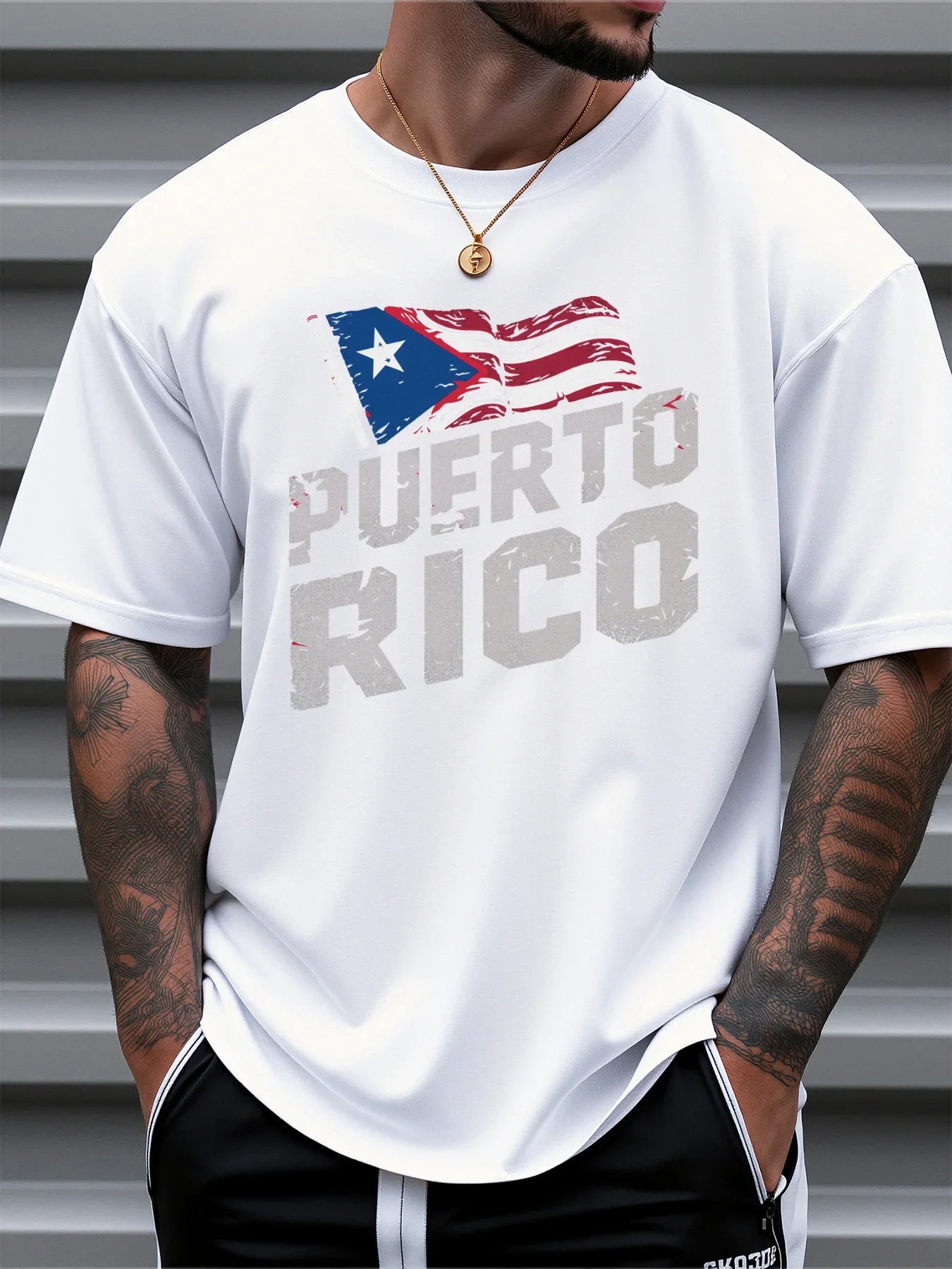 Men's 100% Cotton Summer Puerto Rico T-shirt