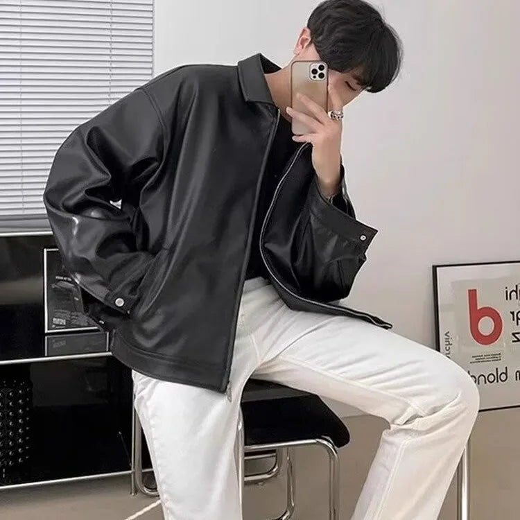 HydroShield Men's Leather Jacket