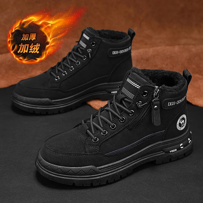 Men's high-top denim boots