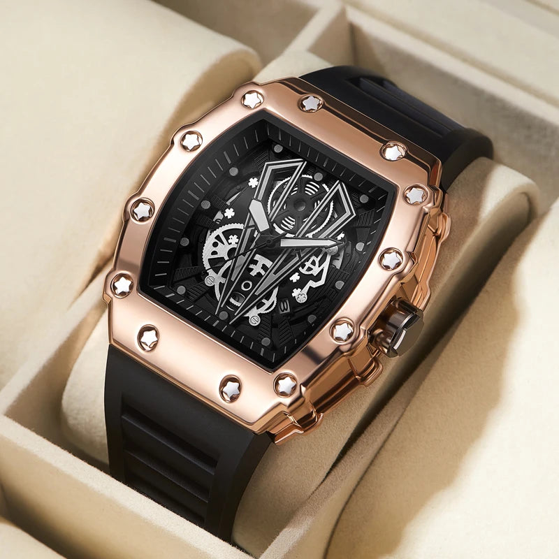 Men's Quartz Waterproof Sport Square Luminous Watch