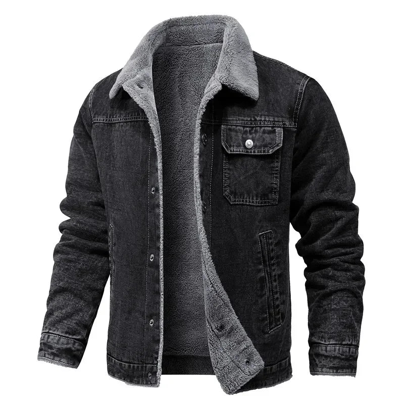 MidnightRidge Men's Denim Jacket