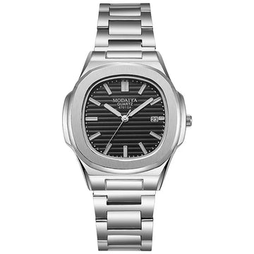 Men Quartz Automatic Date Stainless Steel Sport Chronograph