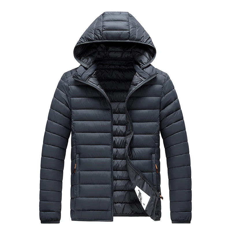hooded puffer jacket men