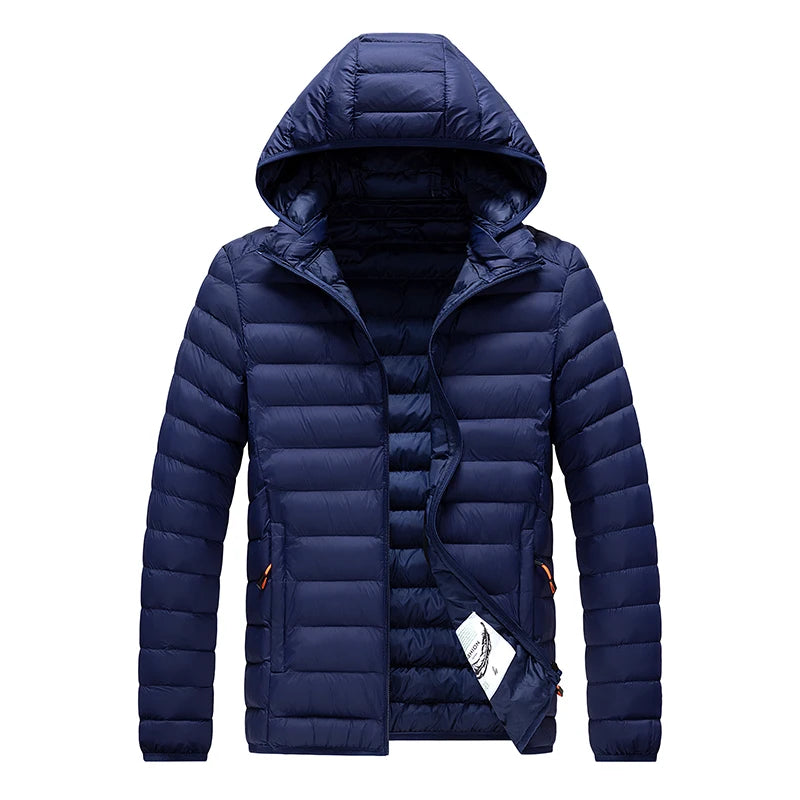 men's hooded puffer jacket