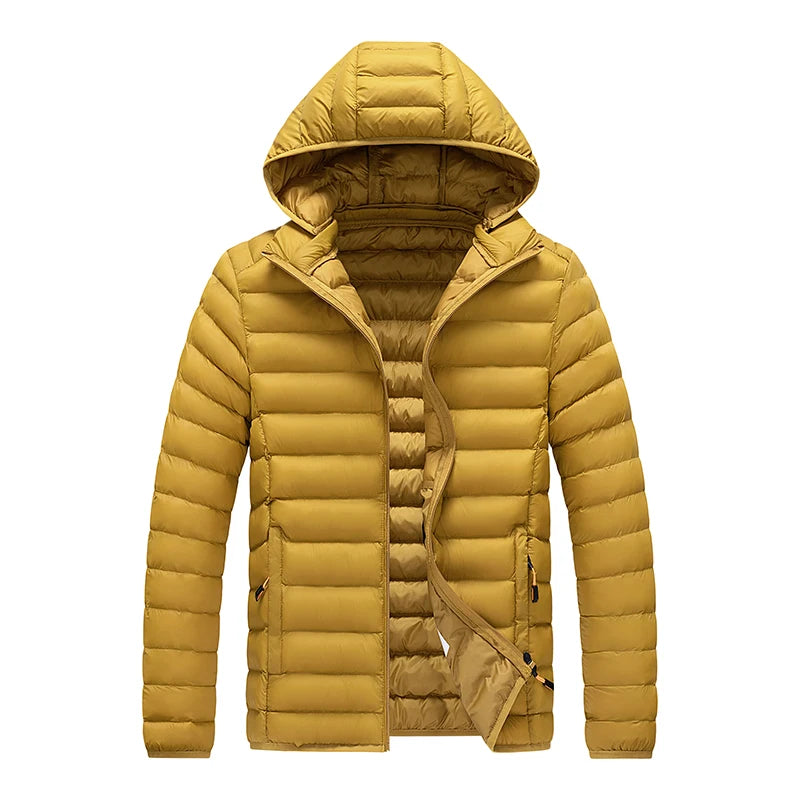puffer jacket men with hood
